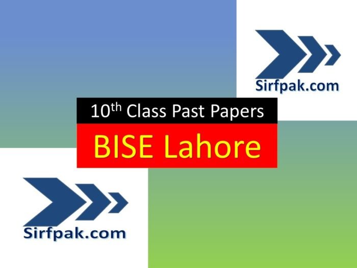 10th Class Past Papers BISE Lahore Board