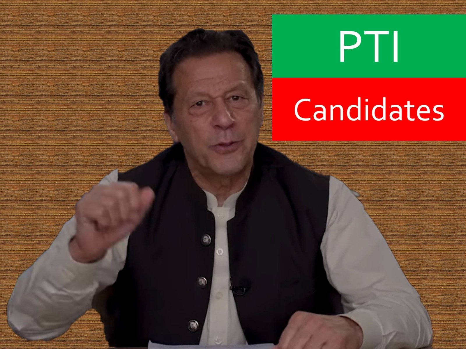 Imran Khan and PTI candidates mention on Picture